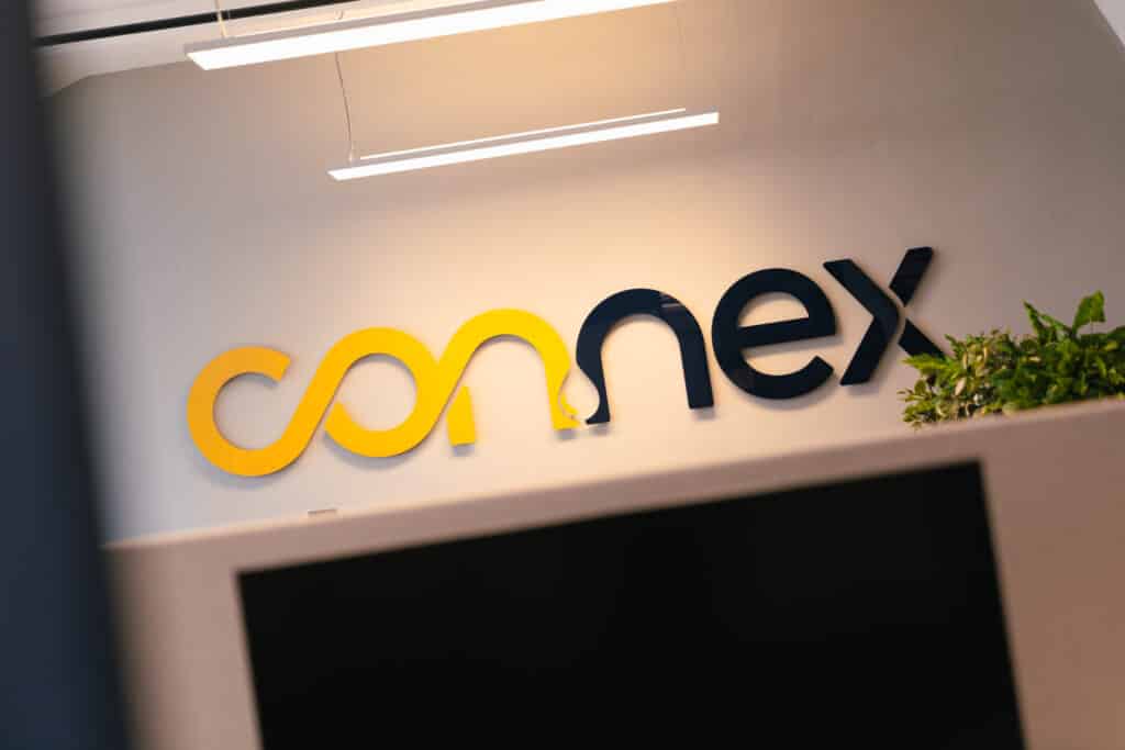 Connex logo on the wall